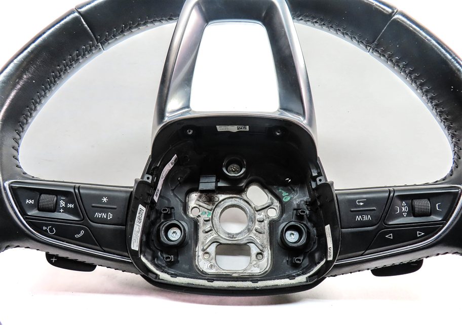 Thumbnail 5: 17-19 AUDI Q7 4M 3 SPOKE SPORT STEERING WHEEL w/SHIFT PADDLES & SWITCHES (Black)