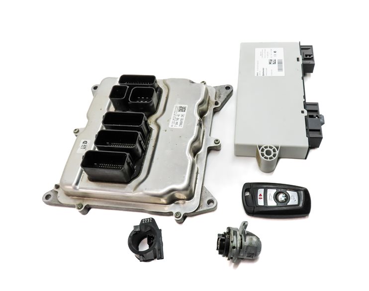 Thumbnail 3: 12-14 BMW 320i 328i 528i X3 F10 F25 F30 MEVD1724 N20 ECM DME MODULE KEY SET