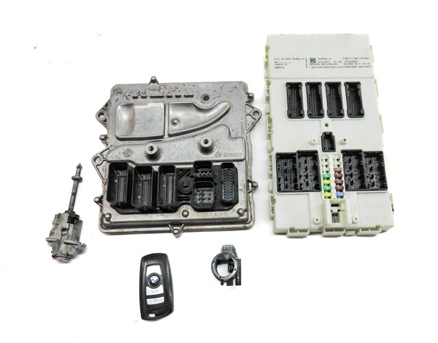 13-15 BMW ACTIVE 3 5 7 (F01 F10 F30) 3.0L N55 HYBRID ECM CAS4 MODULE KEY FOB SET