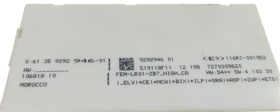 Thumbnail 11: 13-15 BMW ACTIVE 3 5 7 (F01 F10 F30) 3.0L N55 HYBRID ECM CAS4 MODULE KEY FOB SET