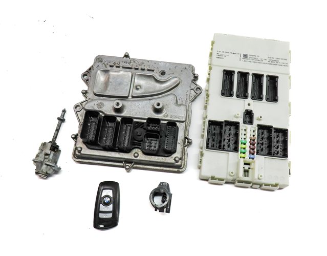 Thumbnail 2: 13-15 BMW ACTIVE 3 5 7 (F01 F10 F30) 3.0L N55 HYBRID ECM CAS4 MODULE KEY FOB SET