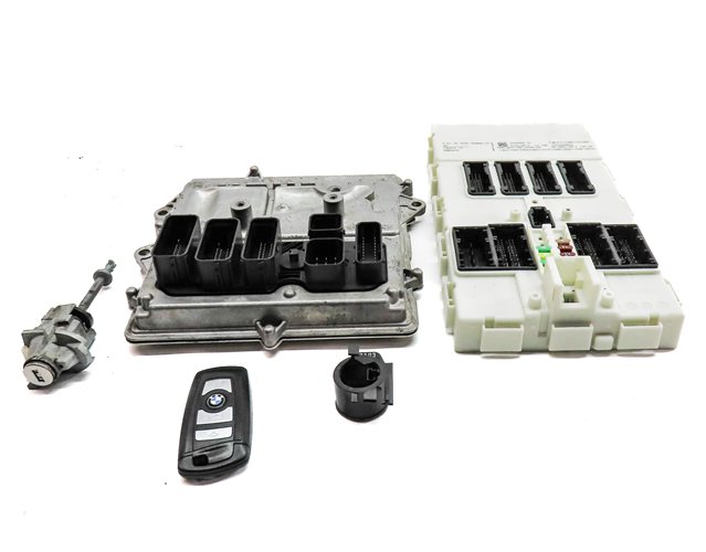 Thumbnail 3: 13-15 BMW ACTIVE 3 5 7 (F01 F10 F30) 3.0L N55 HYBRID ECM CAS4 MODULE KEY FOB SET
