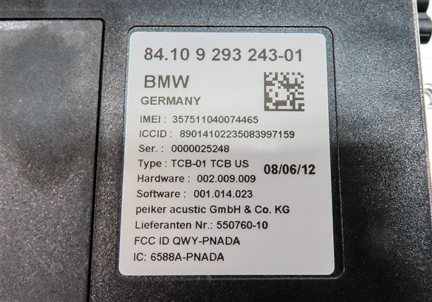 Thumbnail 7: 2013 BMW ACTIVE HYBRID 3 (F30) TELEMATICS COMMUNICATION CONTROL MODULE