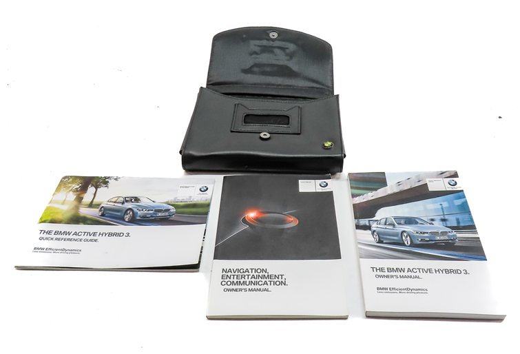2013 BMW ACTIVE HYBRID 3 (F30) 3.0L OWNER'S MANUAL BOOKLET SET/3  w/CASE