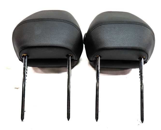 Thumbnail 5: 13-20 BMW 3 4 F30 F32 FRONT LEFT & RIGHT HEADREST SET2 (BLACK w/ RED STITCH)