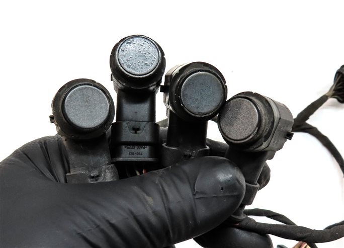 Thumbnail 5: 10 AUDI Q7 (4L) REAR PARK ASSIST PDC DISTANCE CONTROL WIRE SENSOR SET/4 (SILVER)