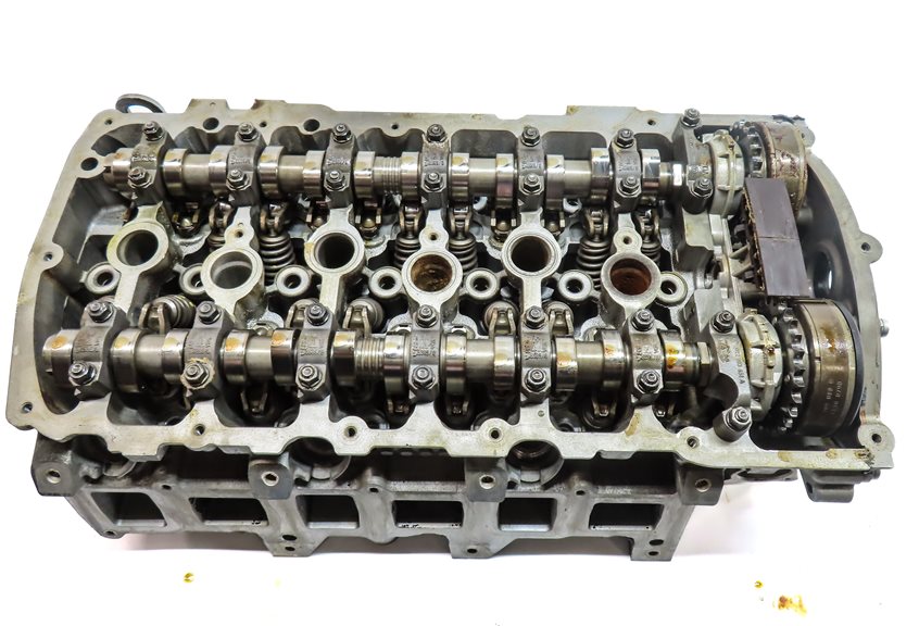 Thumbnail 3: 09-10 AUDI Q7 4L 3.6L (BHK VR6) ENGINE CYLINDER HEAD w/ CAMSHAFTS & TIMING GEARS