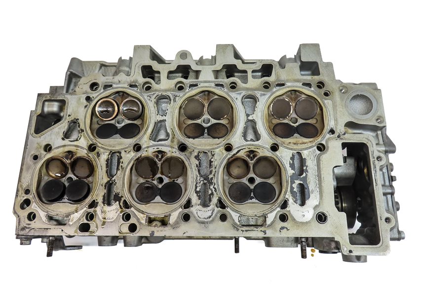 Thumbnail 5: 09-10 AUDI Q7 4L 3.6L (BHK VR6) ENGINE CYLINDER HEAD w/ CAMSHAFTS & TIMING GEARS