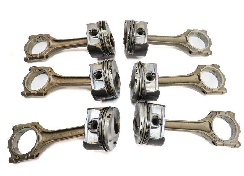 Thumbnail 3: 2007 AUDI Q7 4L 3.6L BHK ENGINE VR6 MOTOR PISTON w/ CONNECTING ROD SET/6
