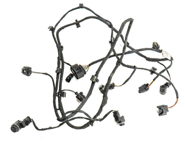 Thumbnail 2: 10 AUDI Q7 (4L) FRONT PARK ASSIST PDC DISTANCE CONTROL WIRE SENSOR SET/4 (Black)