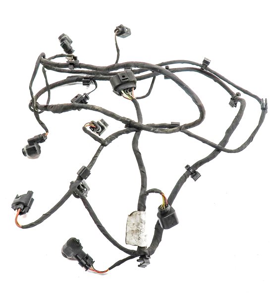 Thumbnail 3: 10 AUDI Q7 (4L) FRONT PARK ASSIST PDC DISTANCE CONTROL WIRE SENSOR SET/4 (Black)