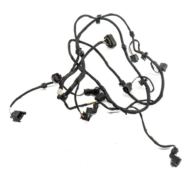 Thumbnail 4: 10 AUDI Q7 (4L) FRONT PARK ASSIST PDC DISTANCE CONTROL WIRE SENSOR SET/4 (Black)