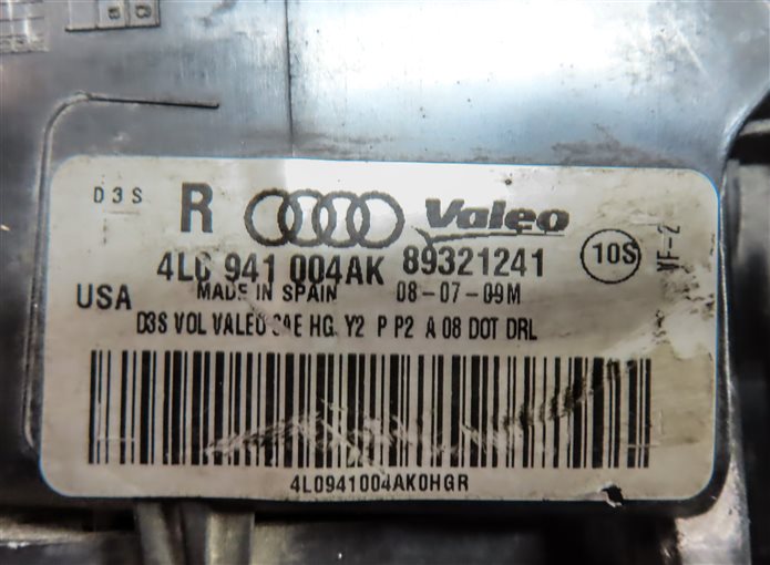 Thumbnail 8: 2010-2015 AUDI Q7 (4L) RIGHT PASSENGER XENON HID HEADLIGHT LIGHT LAMP (NON AFS)