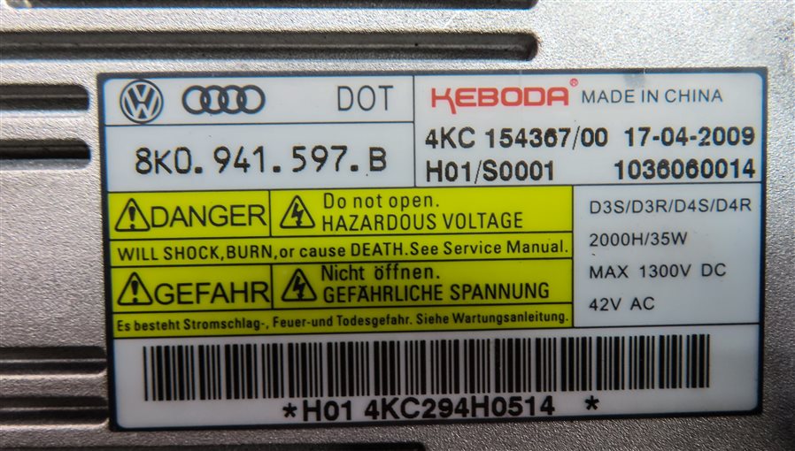 Thumbnail 9: 2010-2015 AUDI Q7 (4L) RIGHT PASSENGER XENON HID HEADLIGHT LIGHT LAMP (NON AFS)
