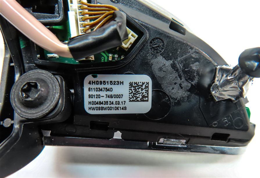 Thumbnail 6: 2018 AUDI A8L (D4 4H) DRIVER STEERING WHEEL MEDIA PHONE SELECT SWITCH SET/2