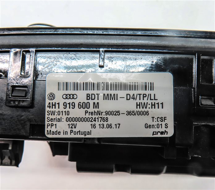 Thumbnail 7: 11-18 AUDI A8 S8 (D4 4H) CENTER CONSOLE MMI NAVIGATION CONTROL SWITCH (OPT 8DY)