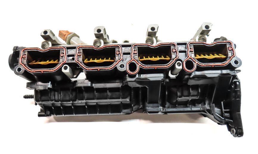 Thumbnail 4: 15-18 AUDI A8 S6 S7 RS7 S8 D4 4H C7 4.0L RIGHT LOWER INTAKE MANIFOLD w/FUEL RAIL