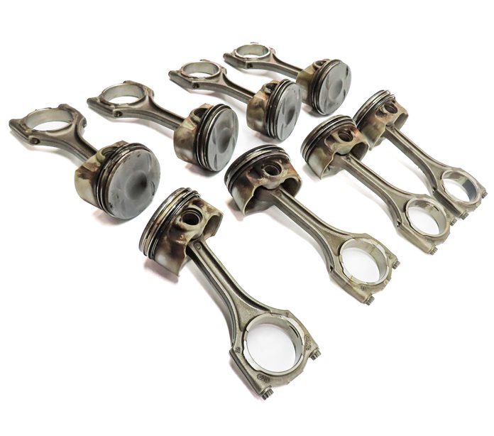 Thumbnail 2: 15-19 AUDI A6 A7 A8 Q7 (C7 D4 4H 4M) 3.0L SUPER PISTON & CONNECTING ROD SET 6