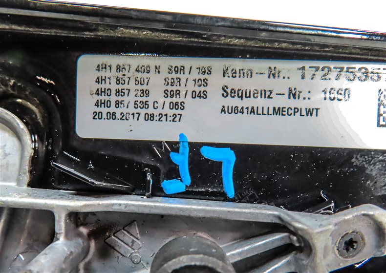 Thumbnail 8: 11-18 AUDI A8 S8 D4 4H LEFT DOOR MIRROR HEAT CAMERA PFOLD AUTODIM BLIND (White)