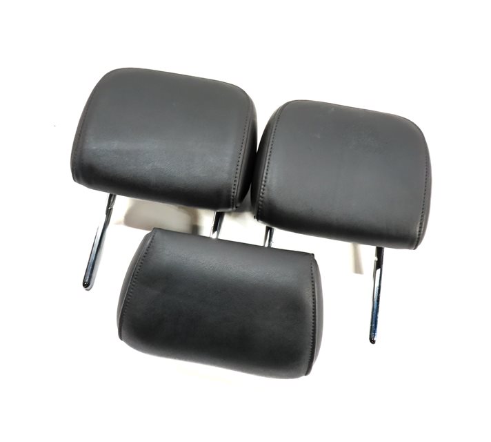 Thumbnail 2: 09-12 AUDI A4 S4 B8 8K REAR LEFT CENTER RIGHT SEAT HEAD REST SET/3 (Black)