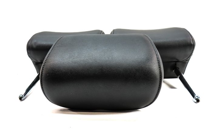 Thumbnail 3: 09-12 AUDI A4 S4 B8 8K REAR LEFT CENTER RIGHT SEAT HEAD REST SET/3 (Black)