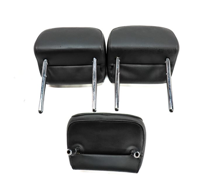 Thumbnail 4: 09-12 AUDI A4 S4 B8 8K REAR LEFT CENTER RIGHT SEAT HEAD REST SET/3 (Black)