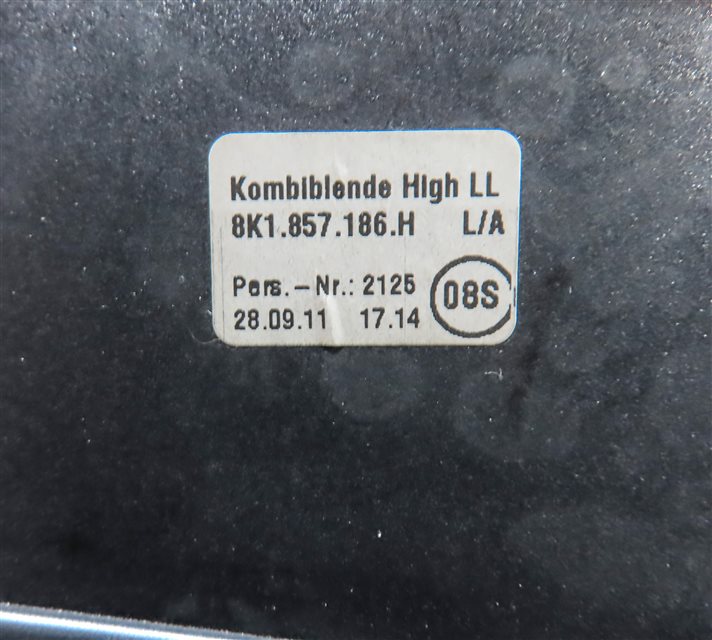 Thumbnail 6: 2012 AUDI S4 (B8 8K) FRONT DASH INFORMATION MEDIA DISPLAY SCREEN TRIM BEZEL