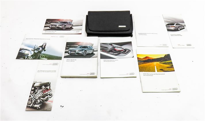2012 AUDI S4 (B8 8K) 3.0L SUPER (CCBA) ENGINE OWNERS MANUAL BOOKLET SET/9 w/CASE