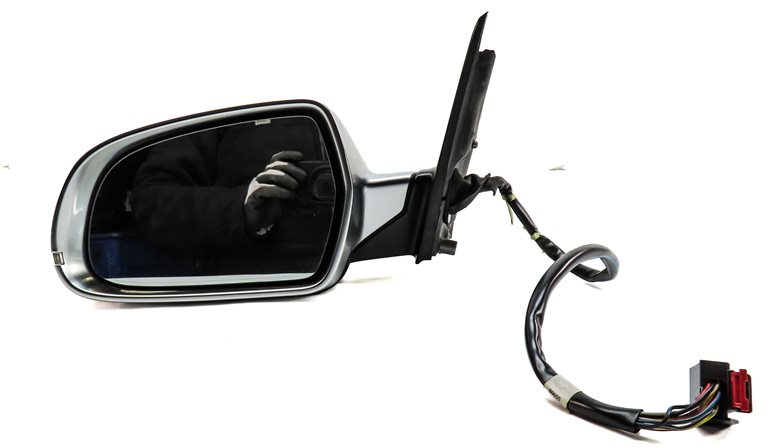 Thumbnail 4: 12-14 AUDI S4 B8 8K LEFT DRIVER PFOLD HEAT MEMORY AUTODIM DOOR MIRROR (ALUMINUM)