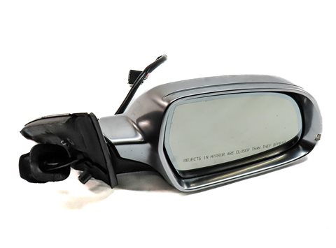 12-14 AUDI S4 (B8 8K) RIGHT PFOLD HEAT MEMORY AUTODIM DOOR MIRROR (ALUMINUM)