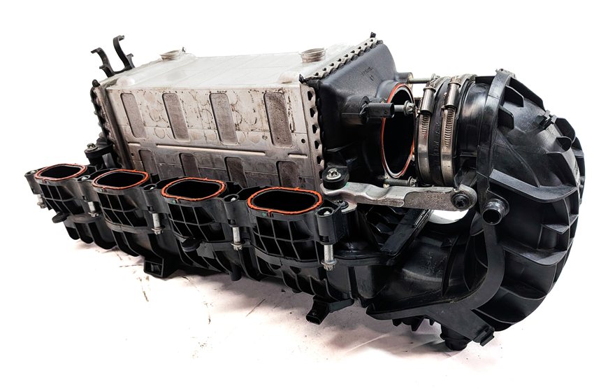 Thumbnail 2: 11-20 MERCEDES E GL ML S W212 W166 W221 X166 4.6L INTAKE MANIFOLD w/ INTERCOOLER