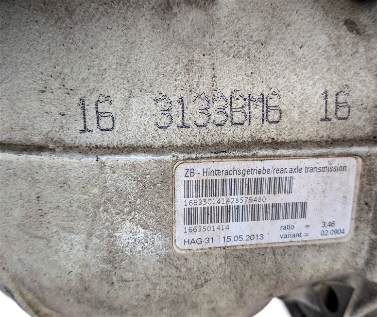 Thumbnail 9: 2012-2018 MERCEDES GL ML (W166 X166) REAR DIFFERENTIAL GEAR CARRIER 3.46 RATIO