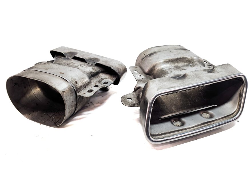 13-19 MERCEDES GL GLS ML (X166) 4.6L REAR LEFT & RIGHT MUFFLER EXHAUST TIP SET 2