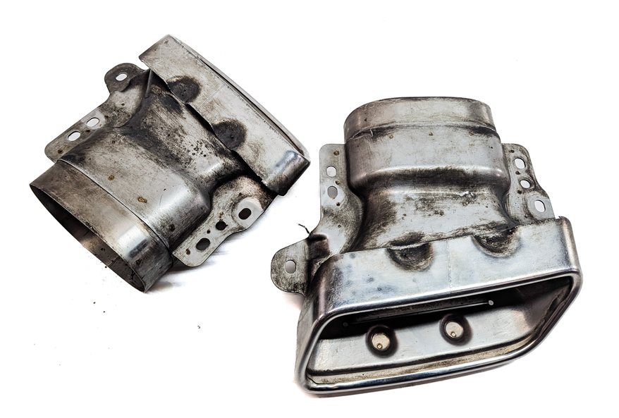 Thumbnail 2: 13-19 MERCEDES GL GLS ML (X166) 4.6L REAR LEFT & RIGHT MUFFLER EXHAUST TIP SET 2