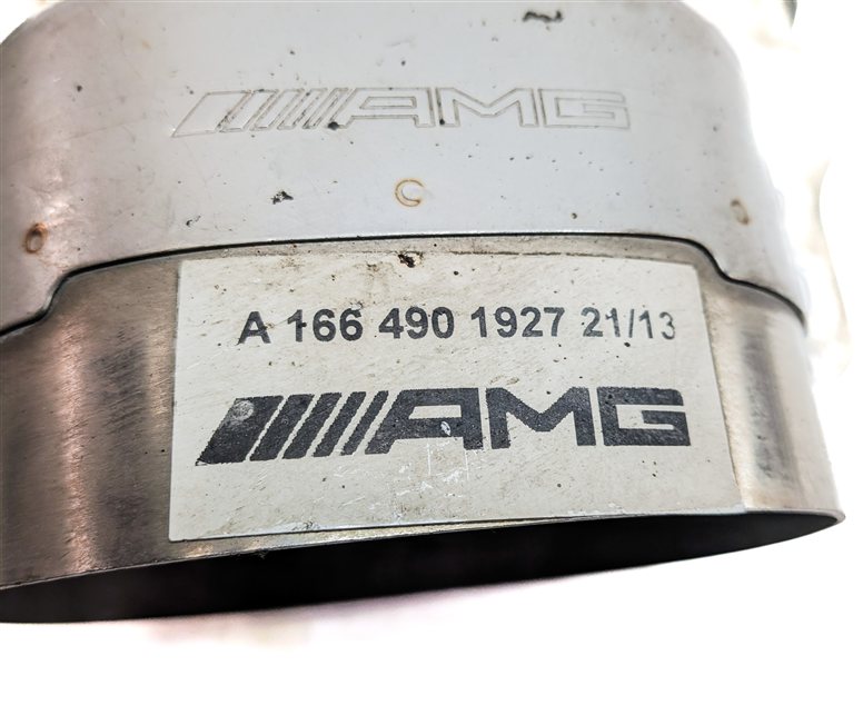 Thumbnail 7: 13-19 MERCEDES GL GLS ML (X166) 4.6L REAR LEFT & RIGHT MUFFLER EXHAUST TIP SET 2