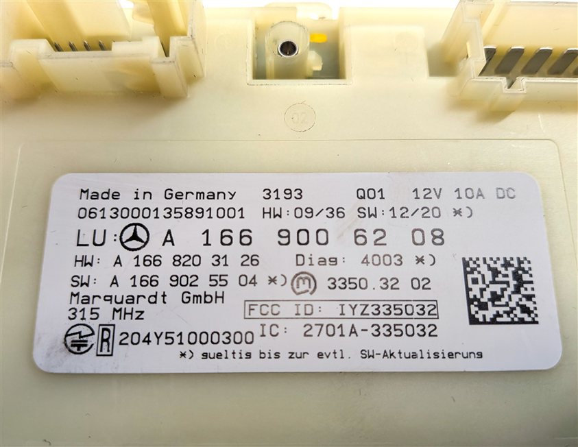 Thumbnail 6: 2013 MERCEDES GL350 GL450 GL550 ML350 ML550 (W166 X166) KEYLESS GO MODULE