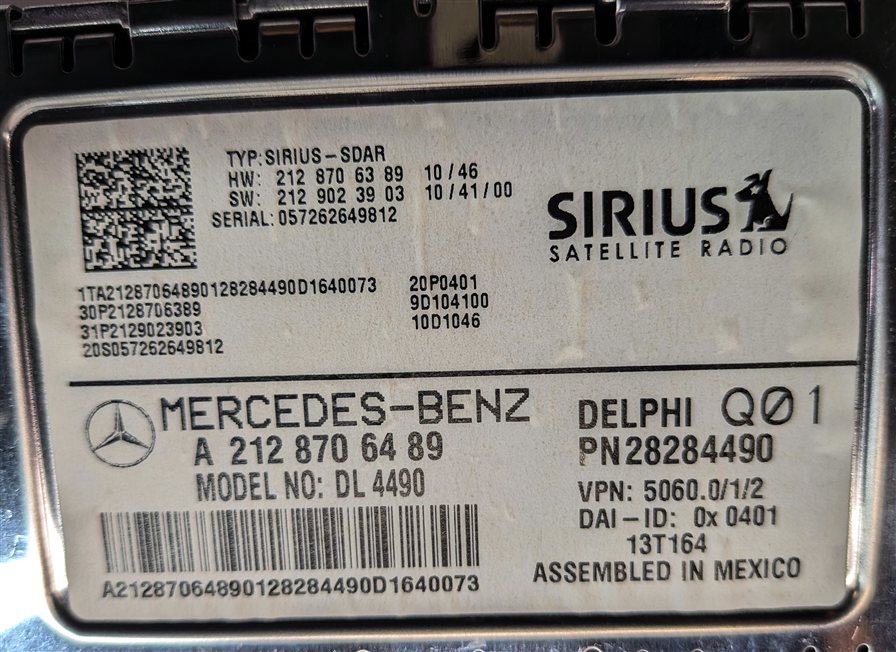 Thumbnail 8: 2013 MERCEDES GL550 (X166) SIRIUS SATELLITE RADIO CONTROL MODULE