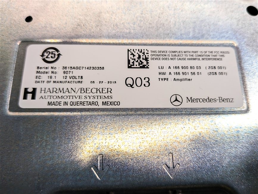 Thumbnail 8: 2013 MERCEDES GL550 (X166) RADIO STEREO AUDIO SOUND SYSTEM AMP AMPLIFIER