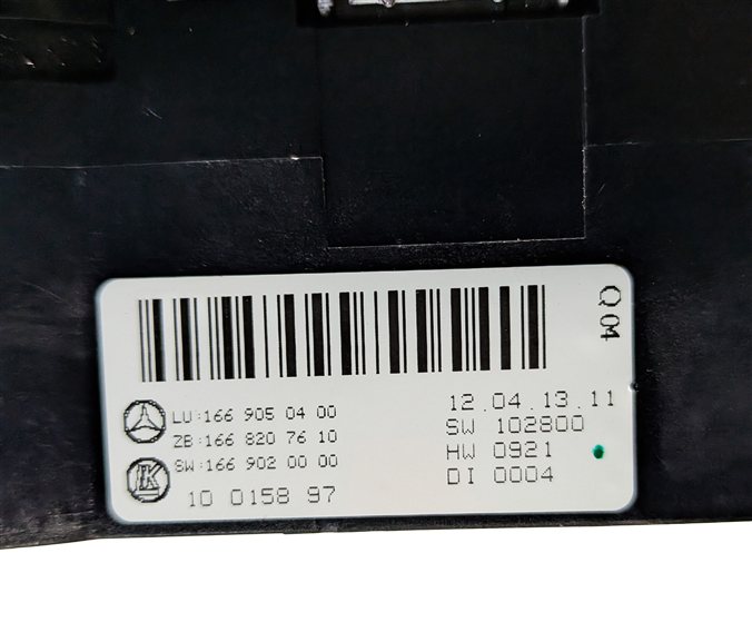 Thumbnail 8: 12-13 GL ML (W166 X166) REAR A/C HEATER TEMPERATURE CLIMATE CONTROL PANEL