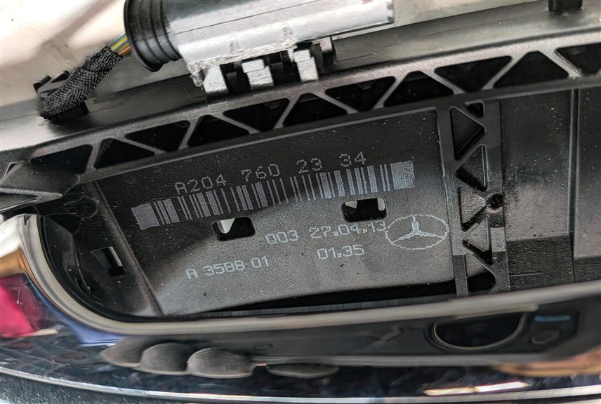 Thumbnail 8: 08-14 MERCEDES E350 E400 E550 E63 FRONT LEFT KEYLESS GO DOOR HANDLE (Black)