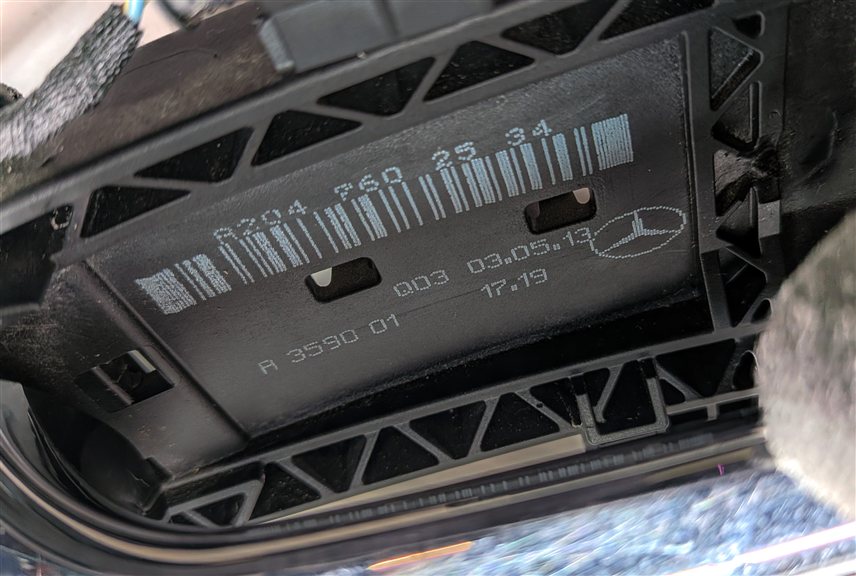 Thumbnail 7: 13-16 MERCEDES GL350 GL450 GL550 ML350 REAR LEFT KEYLESS DOOR HANDLE (Black)