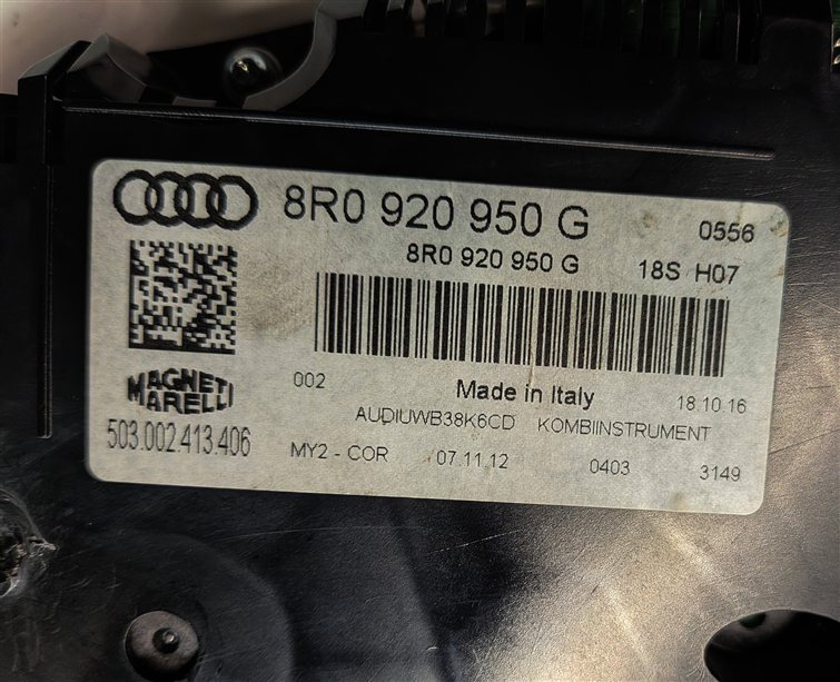 Thumbnail 17: 13 AUDI Q5 (B8 8R) 2.0L (CPMA) SPEEDOMETER ECM BCM IMMOBILIZER MODULE KEY SET/9