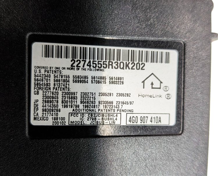 Thumbnail 7: 12-18 AUDI A4 S4 A6 S6 A7 Q5 (C7 B8 8K 8R) HOMELINK GARAGE DOOR OPENER MODULE