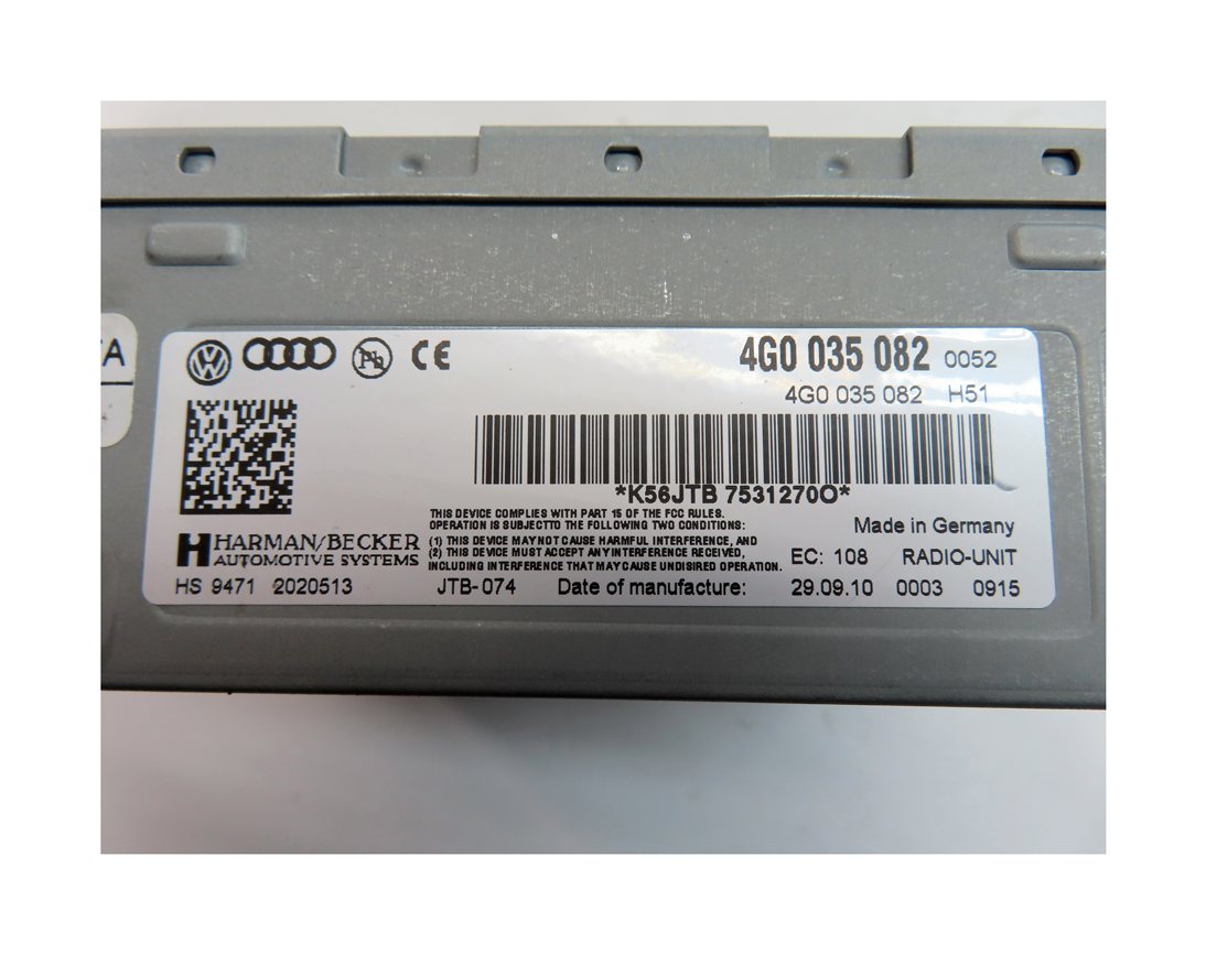 Thumbnail 10: 2011 AUDI Q7 (4L) RADIO STEREO AUDIO SOUND SYSTEM RECEIVER CONTROL MODULE