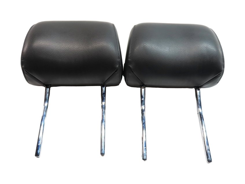 Thumbnail 2: 08-15 AUDI A3 A6 Q7 S6 (8P C7 4L) FRONT LEFT & RIGHT SEAT HEADREST SET-2 (Black)
