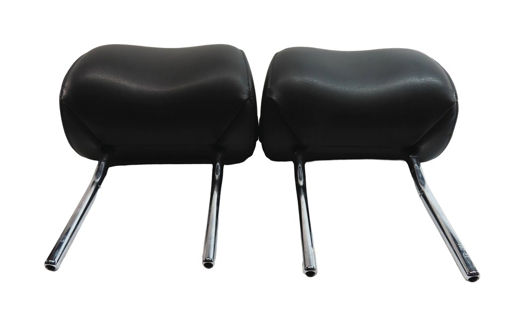 Thumbnail 3: 08-15 AUDI A3 A6 Q7 S6 (8P C7 4L) FRONT LEFT & RIGHT SEAT HEADREST SET-2 (Black)