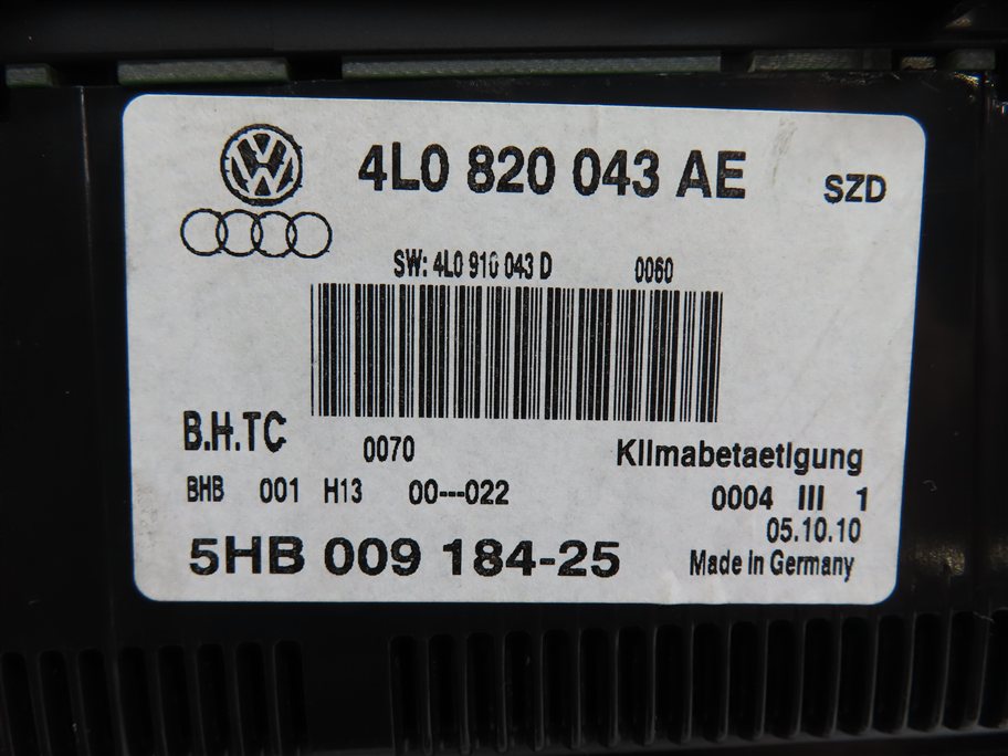Thumbnail 9: 2011 AUDI Q7 (4L) FRONT CENTER HEAT AIR AC HVAC CLIMATE CONTROL PANEL