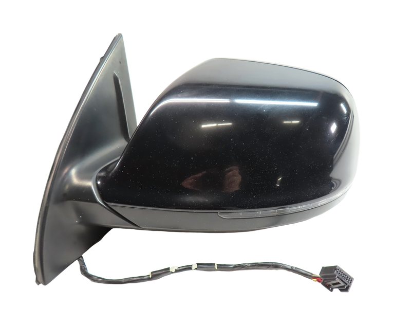 Thumbnail 5: 10-12 AUDI Q7 (4L) LEFT DRIVER P-FOLD AUTODIM MEMORY DOOR MIRROR (Black)
