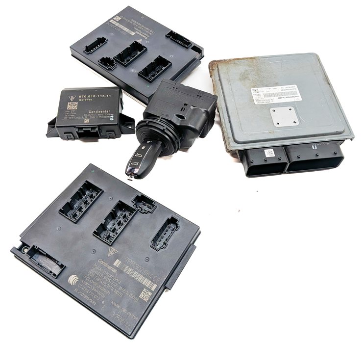 2011 PORSCHE PANAMERA (970) 3.6L (M46.20) ECM BCM IMMOBILIZER MODULE KEY SET/6
