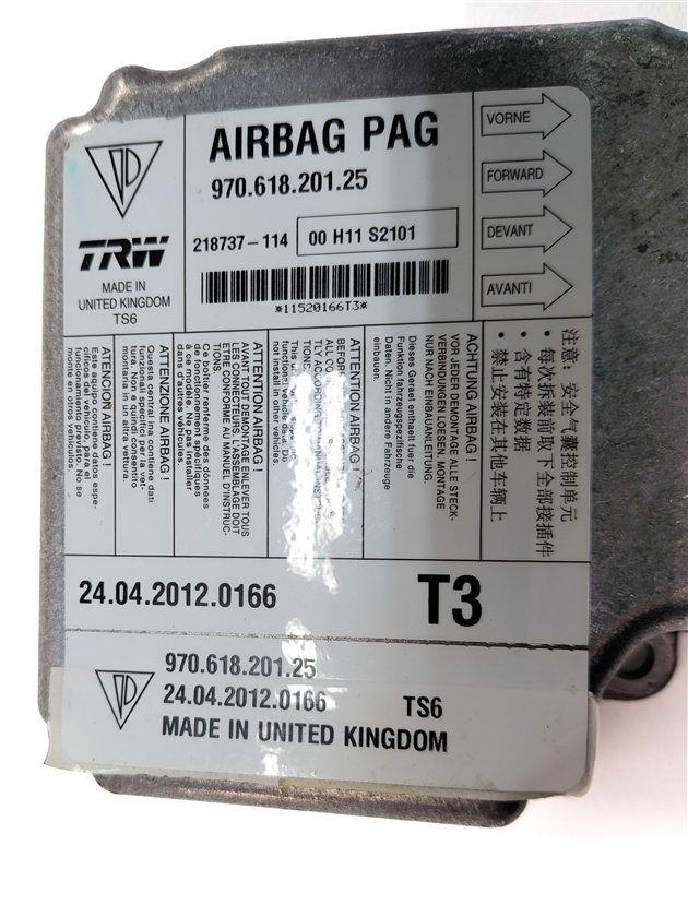 Thumbnail 5: 2010-2012 PORSCHE PANAMERA (970 G1) MAIN PRIMARY SRS BAG CONTROL MODULE